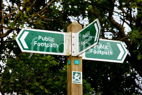 Trespass public footpath sign Thoreau